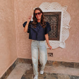 HABIBA DARK BLUE MUSTHAVE BLOUSE