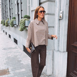 GINEVRA BROWN LEATHER PANTS