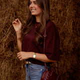 TAYLOR BURGUNDY T-SHIRT