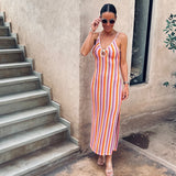 LUPITA PINK/ORANGE SHELL CROCHET DRESS