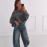 FORRESTINE GREY KNITTED PULLOVER
