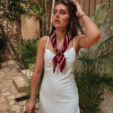 DAMARIS WHITE SATIN DRESS
