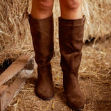BUCKAROO BROWN SUEDE BOOTS