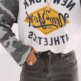 NEW YORK ATHLETICS KHAKI ARMY LONGSLEEVE SHIRT