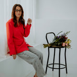 PRE-ORDER SHARON RED WRAP BLAZER