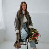 CIBELY DARK GREY MUSTHAVE TRENCHCOAT