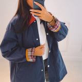 LENORA DARK BLUE ZIP JACKET
