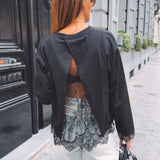 BIRDIE BLACK LACE LONGSLEEVE SHIRT