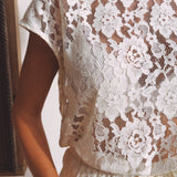 ES VEDRA ECRU LACE BLOUSE
