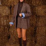 MORRIN BROWN CHECKERED BLAZER