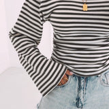 DELANEY KHAKI/ECRU STRIPED LONGSLEEVE SHIRT