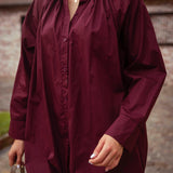 CHESTINA BURGUNDY DRESS