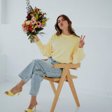 GWENDOLINE BUTTER YELLOW KNIT SWEATER