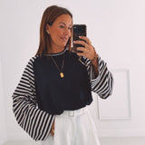 ANNICK DARK BLUE STRIPED LONGSLEEVE SHIRT