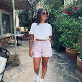 BILBAO WHITE RHINESTONE T-SHIRT