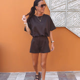MALLORCA BROWN TWO-PIECE SET