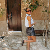 LUMBRE LIGHT BLUE HALTER TOP