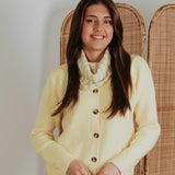 BOWIE YELLOW CARDIGAN WITH STRIPED SCARF
