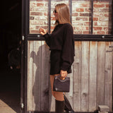 GRETCHEN BLACK KNITTED DRESS