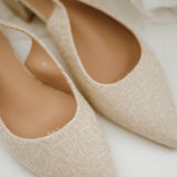 LOTTA BEIGE POINT TOE SLINGBACK