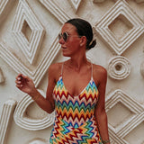 SAHRA MULTICOLOR RAINBOW DRESS