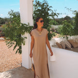 EULARIA BEIGE STAR DRESS