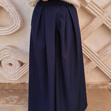 SIHAM DARK BLUE WIDE LEG PANTS