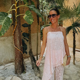 QUERIDA LIGHT PINK LACE TOP