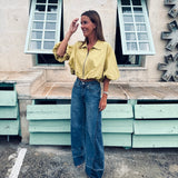 CLAY OLIVE ZIP JACKET BLOUSE