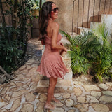SUN LOVER PEACH ONE SHOULDER DRESS