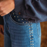STUDS BALLOON WIDE LEG JEANS KM3553