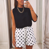 ULYSSA WHITE POLKADOTS SHORT