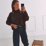 ESTER BROWN CUT-OUT PULLOVER