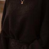 EILEEN BLACK KNITTED SWEATER