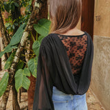 ZORAIDA BLACK LACE BLOUSE