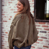 BELLAMY KHAKI SUEDE JACKET