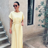 EL BOUDRIA YELLOW BRAID DRESS