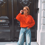XANTHE RED MUSTHAVE SWEATER
