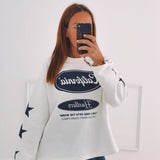 CALIFORNIA HUSTLERS DARK BLUE/WHITE LONGSLEEVE SHIRT