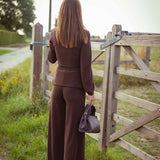 UTAH BROWN TWO-PIECE SET