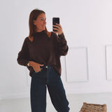 ESTER BROWN CUT-OUT PULLOVER