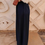 SIHAM DARK BLUE WIDE LEG PANTS