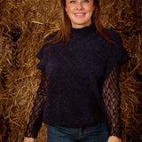 KEIRA DARK BLUE LACE PULL