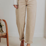 LIGHT BEIGE BALLOON JEANS 9137-11