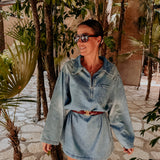 CANCUN BLUE DENIM DRESS