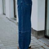 DARK BLUE BALLOON JEANS 3236