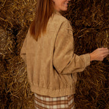 MAGGIE BEIGE SUEDE JACKET