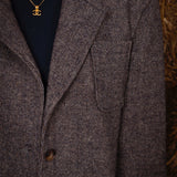 BARENYS DARK BLUE PRINT OVERSIZED BLAZER