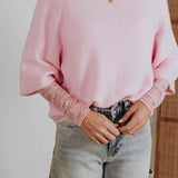 JOLIEN LIGHT PINK SPRING SWEATER