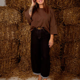 ZETHRA BROWN SWEATER